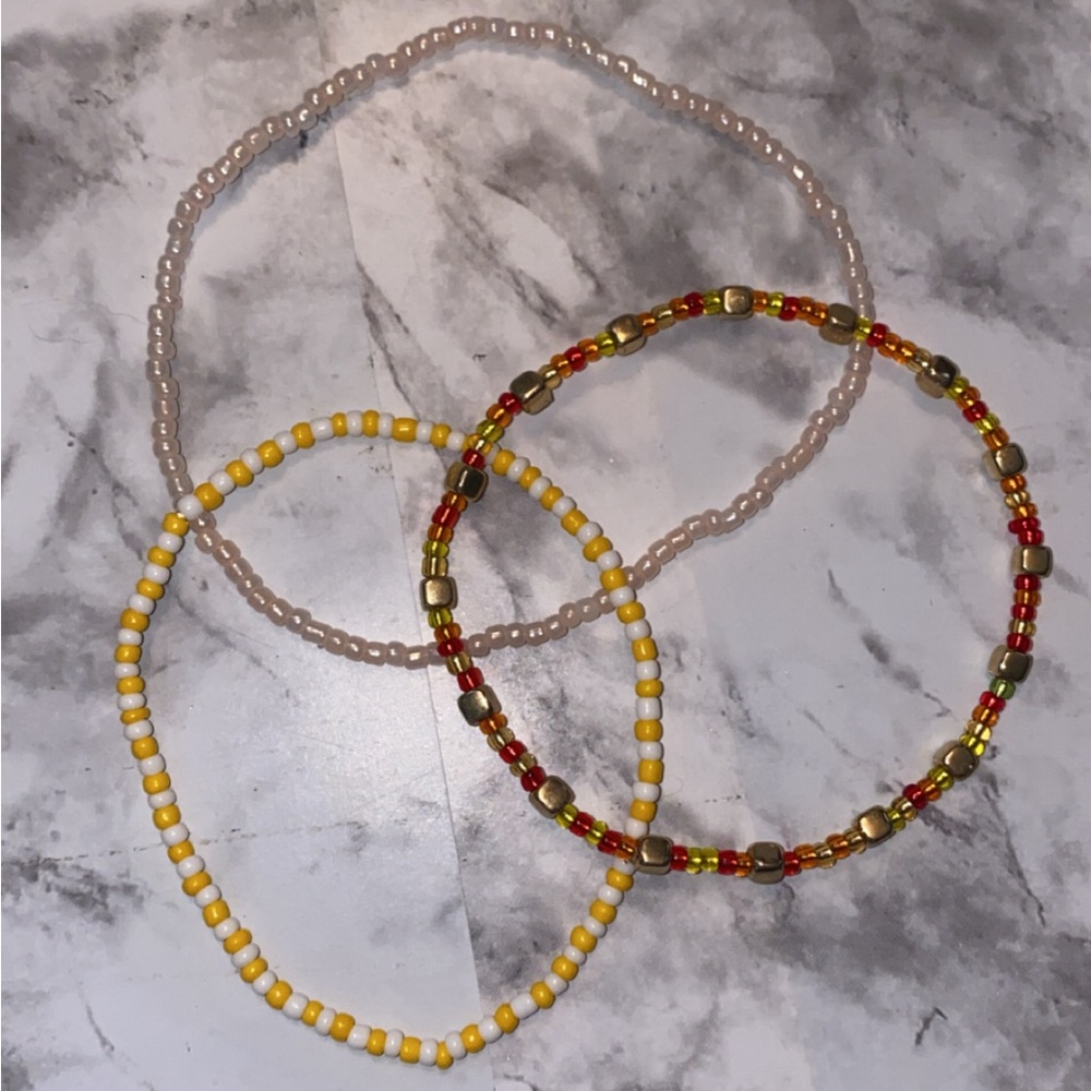 Colorful Beaded anklet Set - Picture 2 of 3